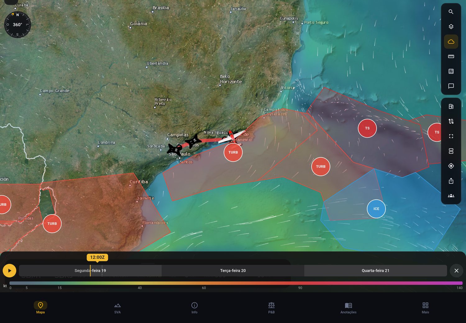 Meteorologia na rota